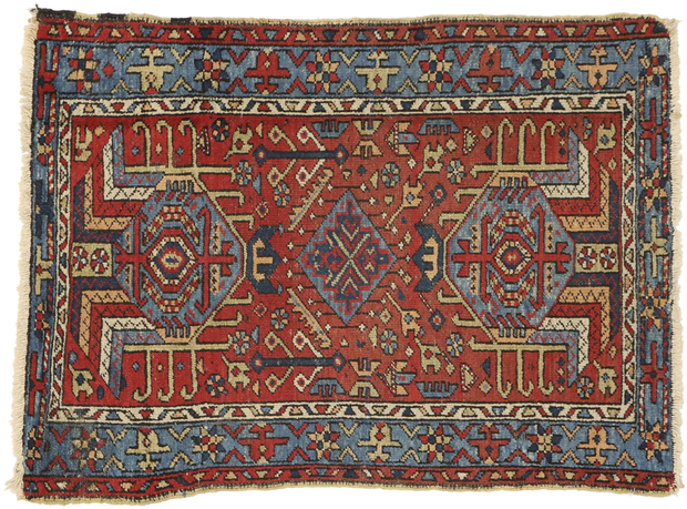 3 x 4 Antique Persian Karaja Heriz Rug 73317