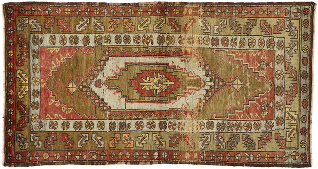 4 x 7 Vintage Turkish Oushak Rug 73601