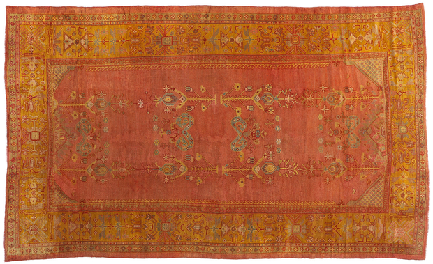 9 x 15 Late 19th Century Antique Turkish Oushak Rug 73790
