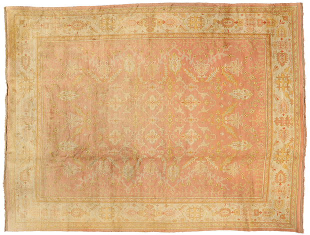 10 x 13 Antique Turkish Oushak Rug 74249