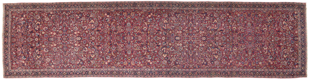 6 x 22 Antique Persian Mashhad Rug Runner 74286
