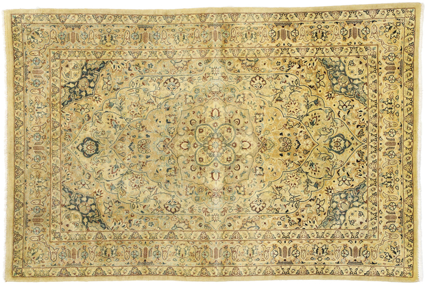 4 x 6 Vintage Indian Mashhad Rug 74339