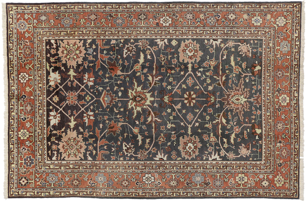 6 x 9 Vintage Indian Tabriz Rug 74642