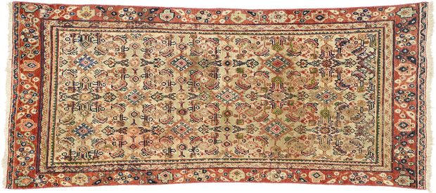 4 x 9 Vintage Persian Mahal Rug 75196