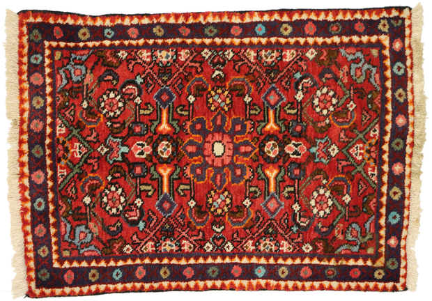 2 x 3 Vintage Persian Mazlaghan Hamadan Rug 76129
