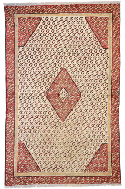 4 x 6 Vintage Persian Hamadan Rug 76260