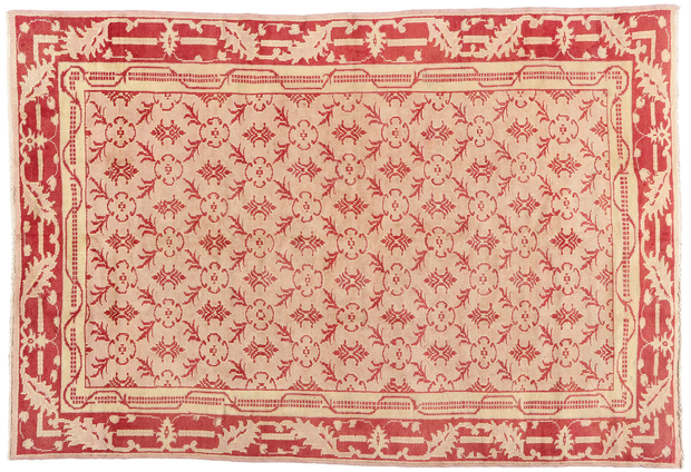 7 x 10 Antique Pink Turkish Oushak Rug 50342