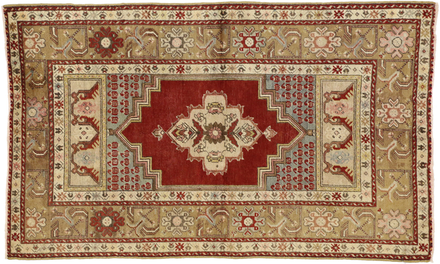 4 x 6 Vintage Turkish Oushak Rug 50343