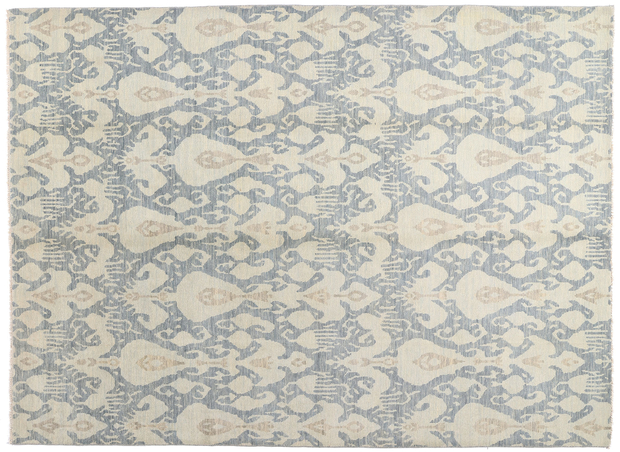 10 x 14 Transitional Light Blue Ikat Rug 30255