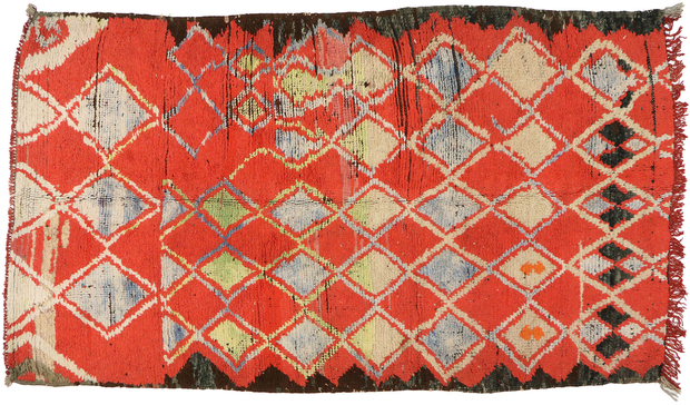 4 x 7 Vintage Red Boujad Moroccan Rug 20233