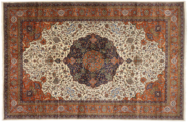 12 x 18 Vintage Romanian Mashhad Rug 76657