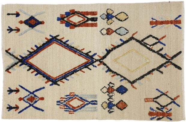 4 x 6 Modern Moroccan High-Low Rug 80274