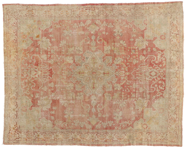 10 x 12 Distressed Antique Turkish Oushak Rug 76860