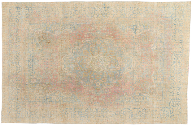 10 x 16 Distressed Antique Persian Yazd Rug 76889
