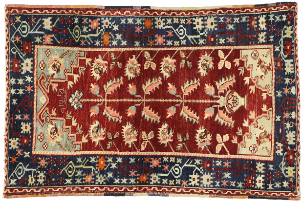 3 x 4 Vintage Turkish Oushak Rug 52100
