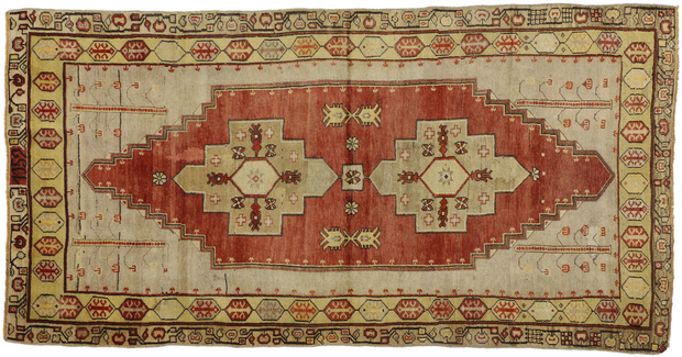 4 x 8 Vintage Turkish Oushak Rug 50643