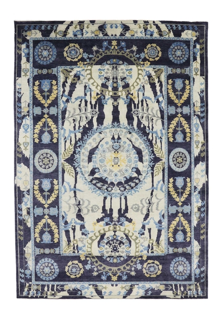 10 x 14 Moonlit Dusk Modern Ikat Rug 30349