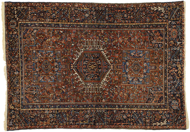 5 x 6 Antique Persian Heriz Rug 77064