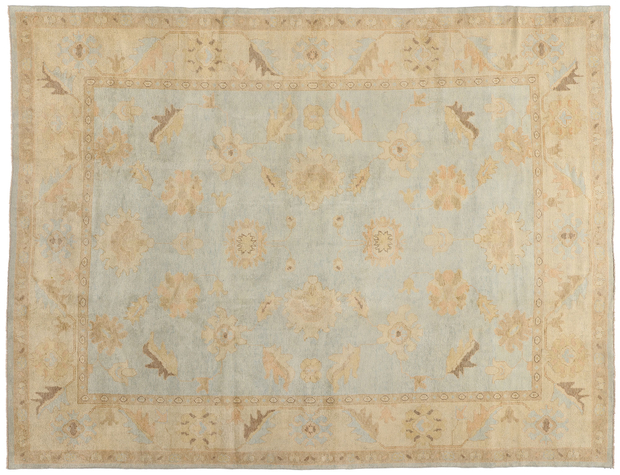 9 x 12 Modern Pastel Turkish Oushak Rug 50741