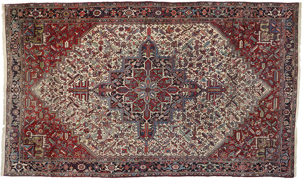 11 x 19 Antique Persian Heriz Rug 77175