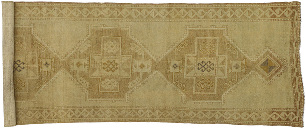 4 x 11 Vintage Turkish Oushak Rug 50835