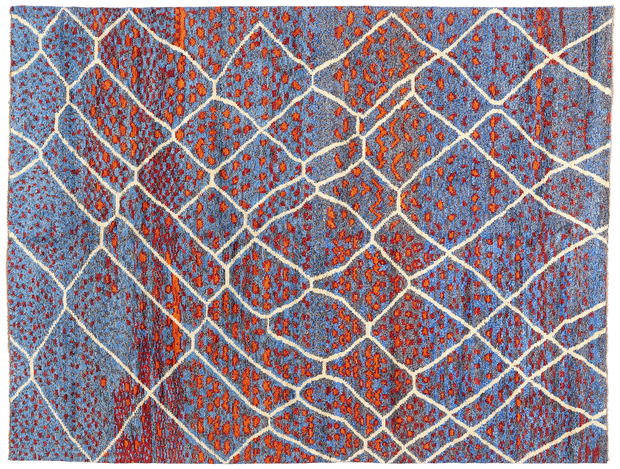 10 x 14 Modern Abstract Moroccan Rug 80484