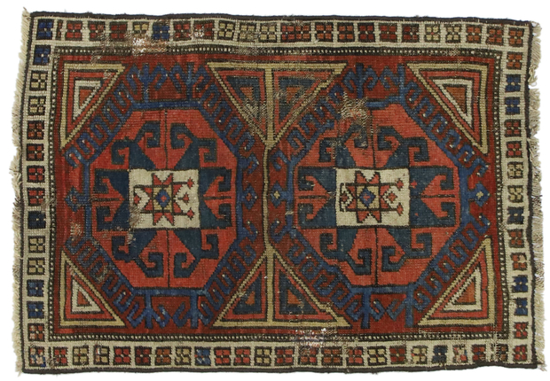 2 x 2 Antique Kazak Rug 77270