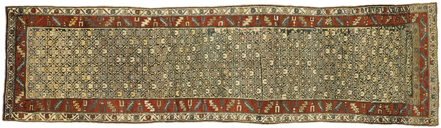 4 x 14 Antique Persian Kurdish Rug 77278