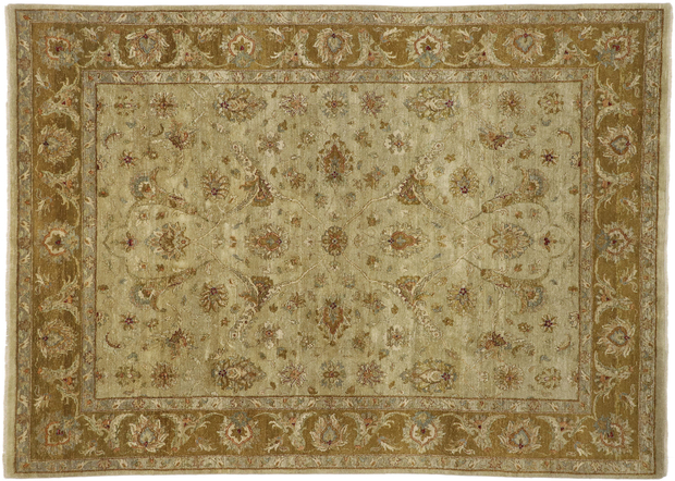 8 x 12 Vintage Earth-Tone Indian Rug 77366