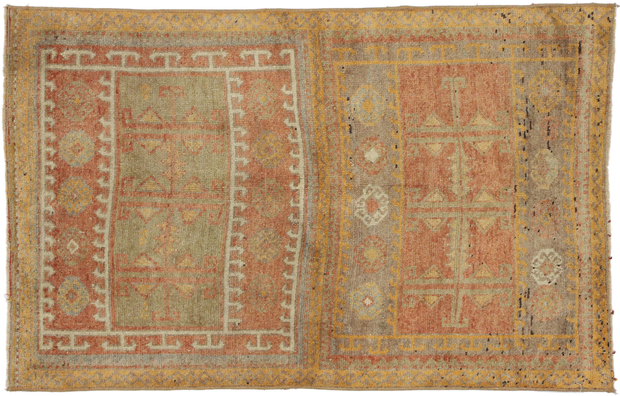 3 x 4 Antique Turkish Oushak Rug 52607