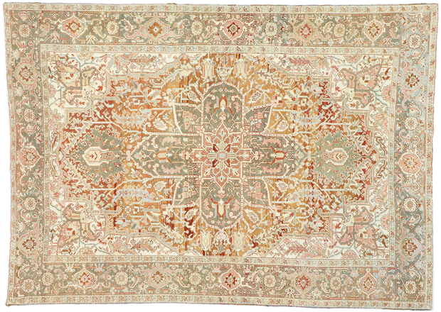 8 x 12 Vintage Heriz Rug 52667