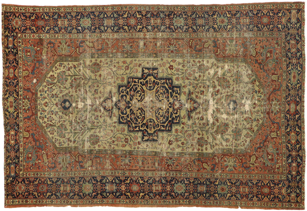 7 x 10 Antique Persian Farahan Rug 77384