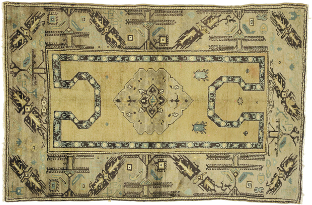 4 x 6 Vintage Turkish Oushak Rug 52765