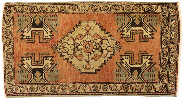 2 x 3 Vintage Turkish Yastik Rug 50940