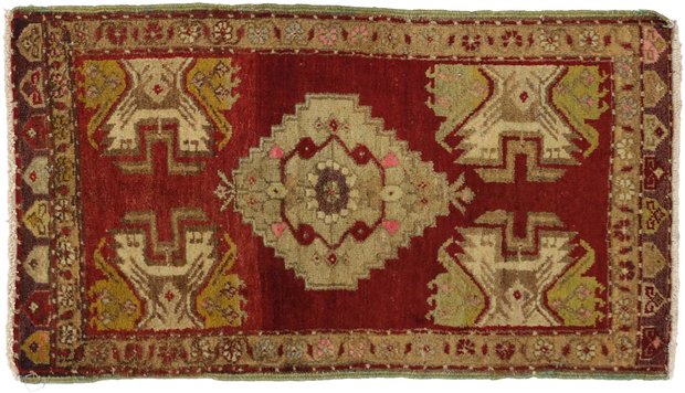2 x 3 Vintage Turkish Yastik Rug 50955