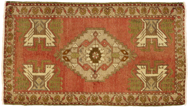 2 x 3 Vintage Turkish Yastik Rug 50958