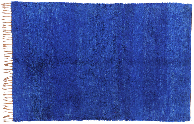 6 x 9 Vintage Blue Beni Mrirt Moroccan Rug 20935