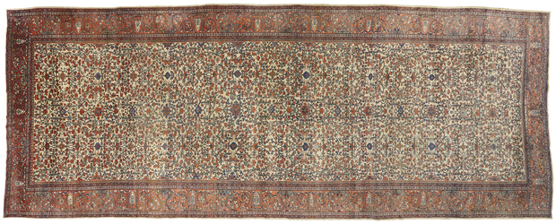 11 x 27 Antique Persian Sarouk Farahan Rug 77440