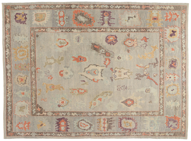 10 x 14 Modern Turkish Oushak Rug 52858