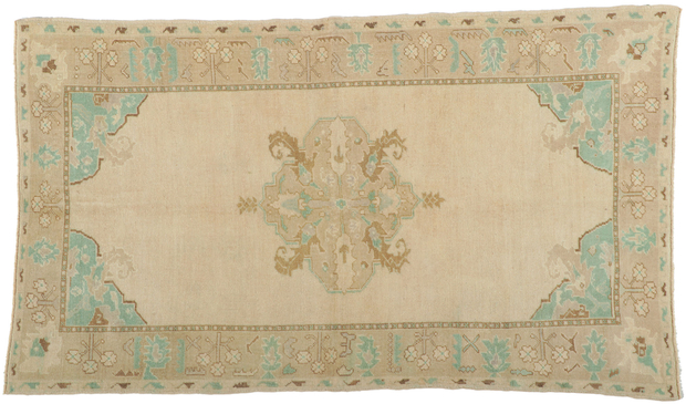 4 x 8 Vintage Muted Oushak Rug 52972
