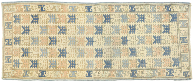 3 x 7 Vintage Turkish Oushak Runner 53144