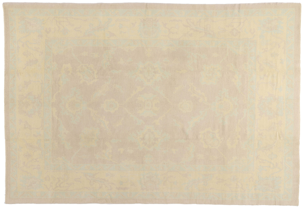 9 x 14 Modern Muted Turkish Oushak Rug 53161