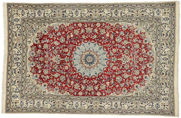 6 x 10 Vintage Persian Nain Rug 77531
