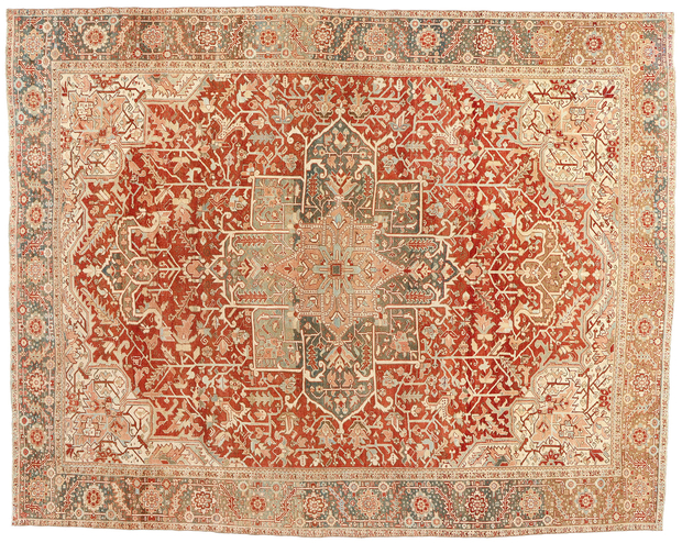 11 x 14 Antique Persian Heriz Rug 53172