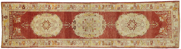 3 x 13 Vintage Turkish Oushak Rug 51043
