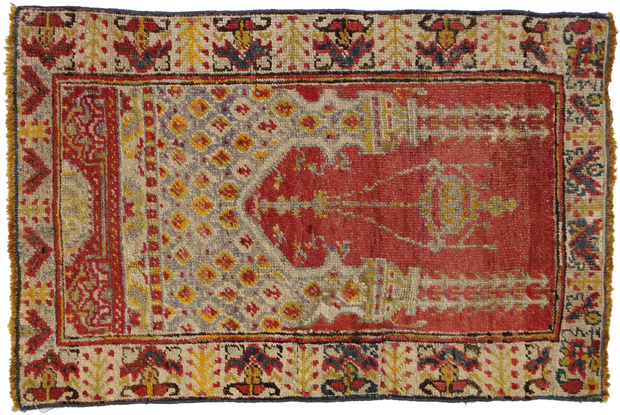2 x 3 Vintage Turkish Prayer Rug 51059