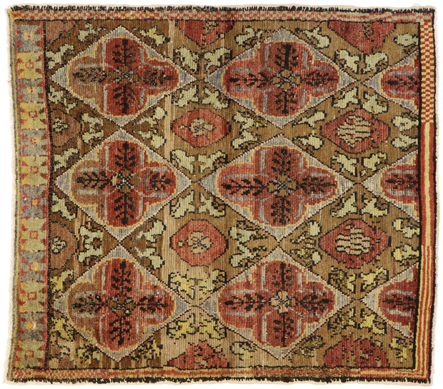 4 x 4 Vintage Oushak Rug 51081