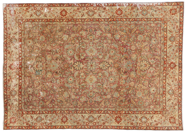 8 x 11 Distressed Antique Persian Tabriz Rug 60846