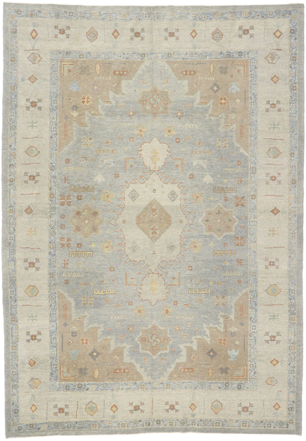 9 x 13 Contemporary Turkish Oushak Rug 53490