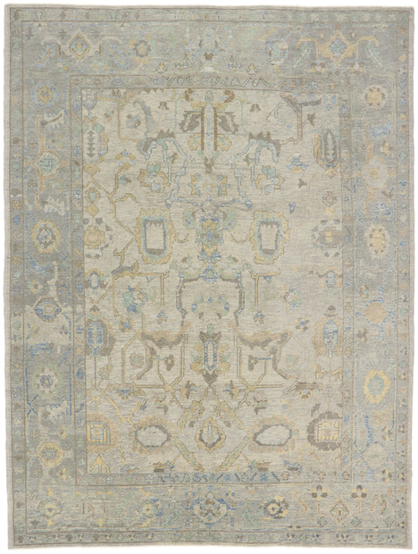 9 x 12 Contemporary Turkish Oushak Rug 53493